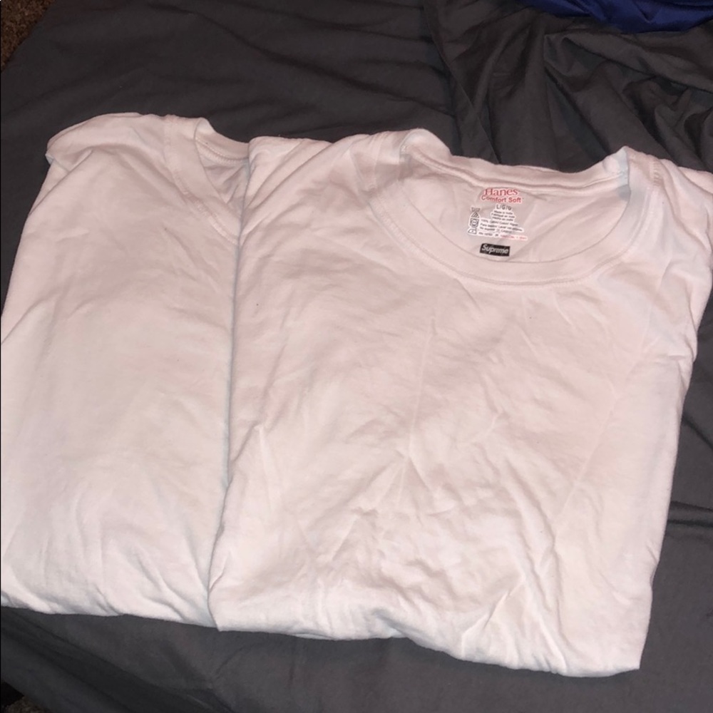 2 Hanes/Supreme Shirts